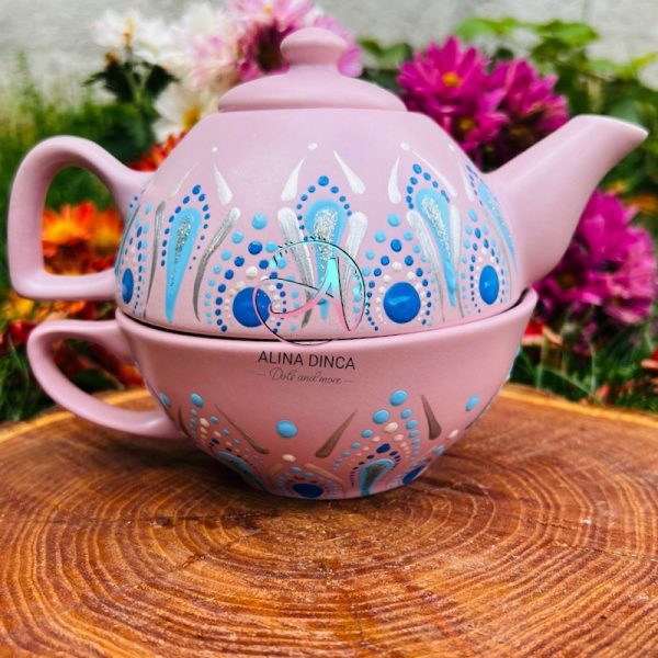 AD Dots set ceai ceramica