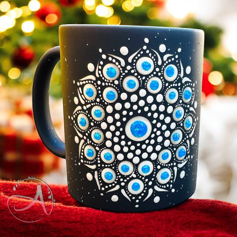 Cană cu Mesaj Haios și Mandala Pictată Manual | AD-Dots