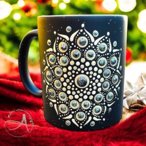 Cană cu Mesaj Haios și Mandala Pictată Manual | AD-Dots