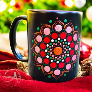 Cană cu Mesaj Haios și Mandala Pictată Manual | AD-Dots