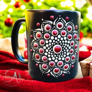 Cană cu Mesaj Haios și Mandala Pictată Manual | AD-Dots