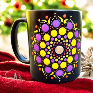 Cană cu Mesaj Haios și Mandala Pictată Manual | AD-Dots