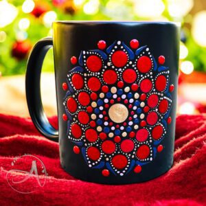 Cană cu Mesaj Haios și Mandala Pictată Manual | AD-Dots