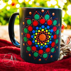 Cană cu Mesaj Haios și Mandala Pictată Manual | AD-Dots