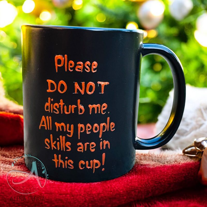 Cană cu Mesaj Haios și Mandala Pictată Manual | AD-Dots