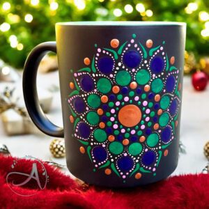 Cană cu Mesaj Haios și Mandala Pictată Manual | AD-Dots