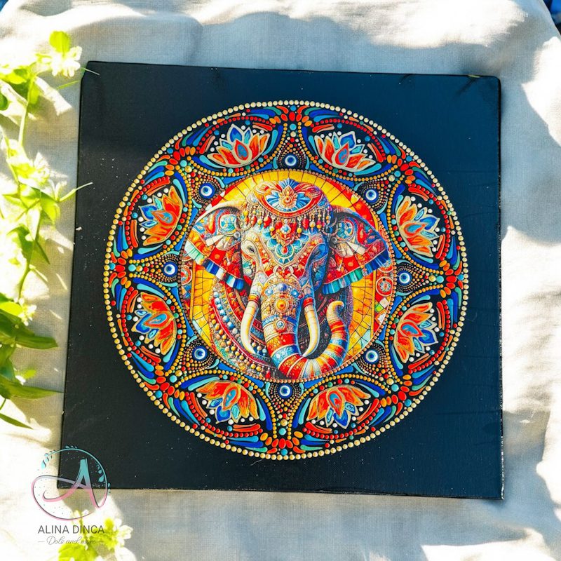 Mandala Elefantului Regal: Echilibru, Înțelepciune și Forță Interioară