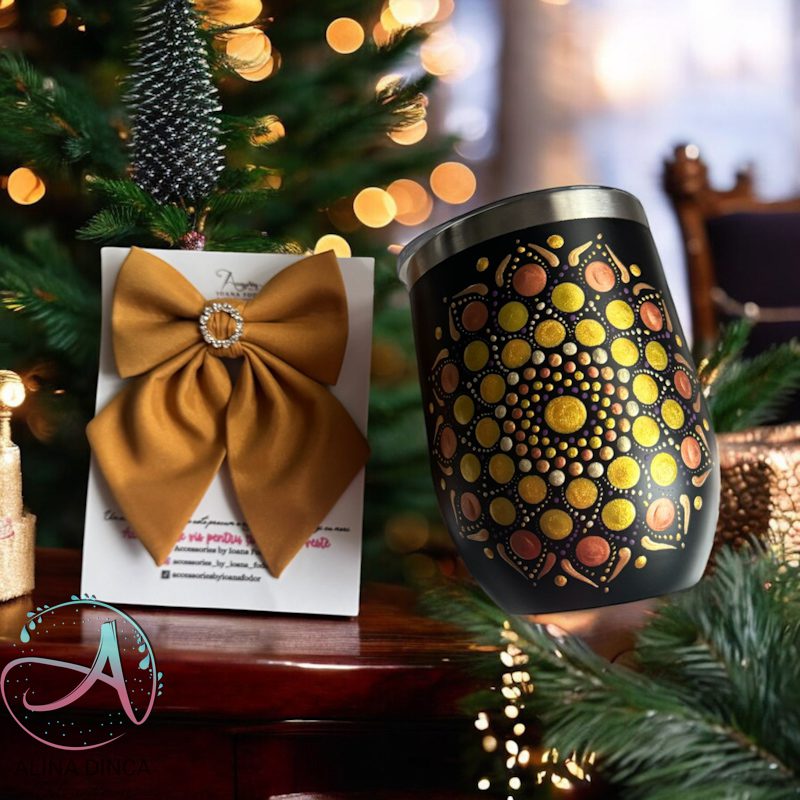 Set Cadou Winter Tales – Termos Mandala și Fundă