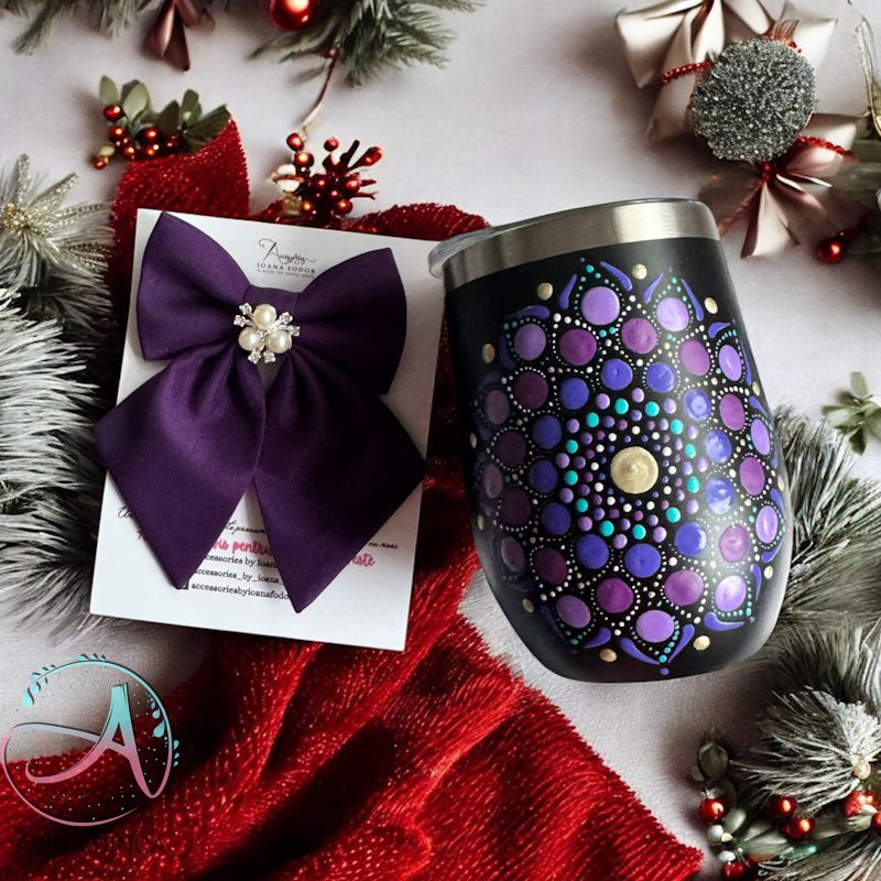 Set Cadou Winter Tales – Termos Mandala și Fundă