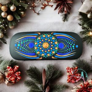 Toc de ochelari pictat cu model mandala - AD Dots Design