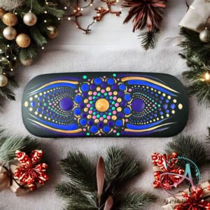 Toc de ochelari pictat cu model mandala - AD Dots Design