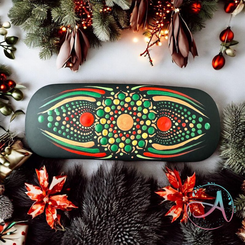 Toc de ochelari pictat cu model mandala - AD Dots Design