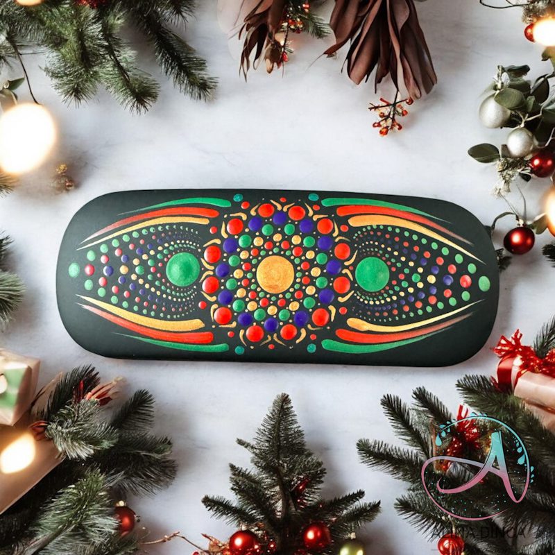 Toc de ochelari pictat cu model mandala - AD Dots Design