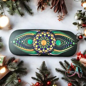 Toc de ochelari pictat cu model mandala - AD Dots Design