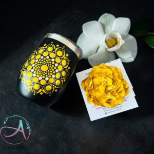 Set cană termos coffee-2-go și broșă florală