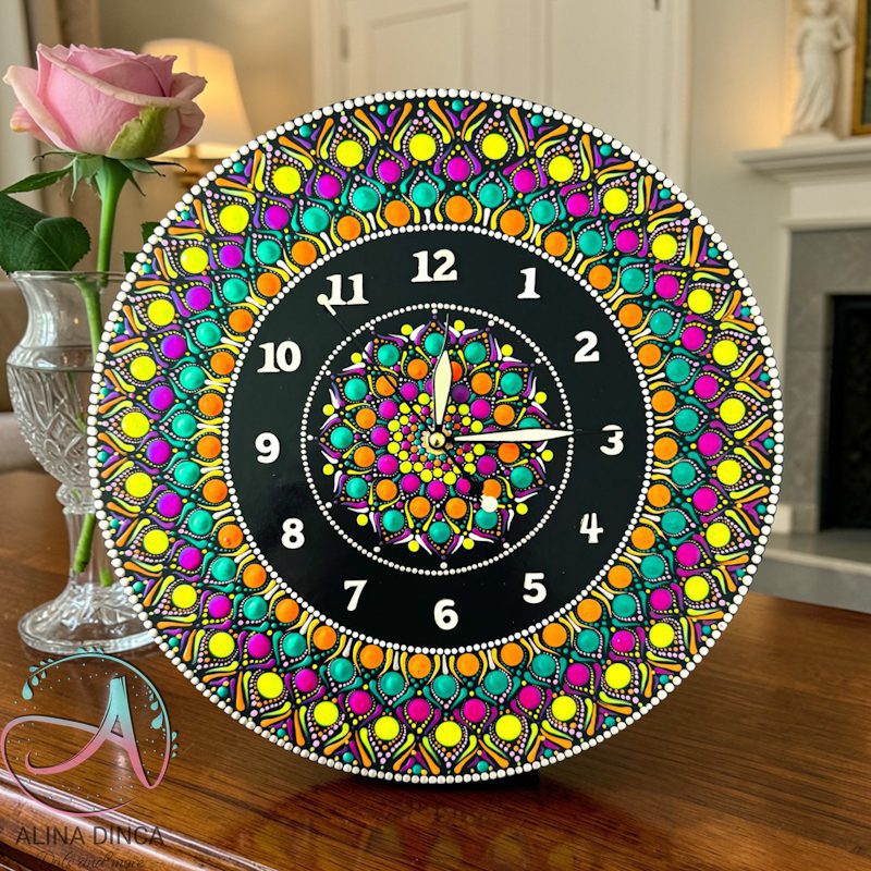 Ceas pictat manual Energie – explozie de culoare și vitalitate