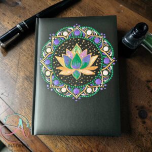 Agenda pictata manual ad-dots.ro, agenda lotus, agenda neagra pictata